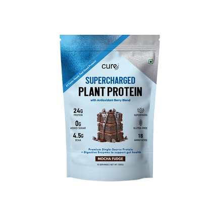 Supercharged Plant Protein - Mocha Fudge Flavour 500g